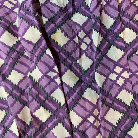 Vintage 1950s Purple Print Shirt Dress - Picture 8 of 8